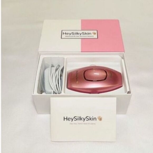 Hey Silky Skin Women's Advanced IPL Hair Removal Handset Rose Gold Pink New - Picture 5 of 15